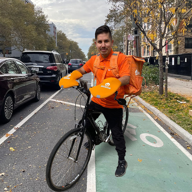 Grubhub on a sales bike