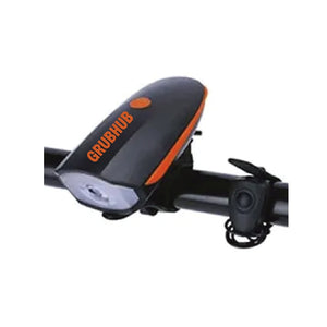 Grubhub Bright Bike Lights Set with Horn (New Logo)