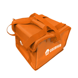 Insulated Food Delivery Bag with 4 Cup Holder and Shoulder Strap