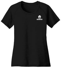 Cargar imagen en el visor de la galería, Camiseta de tri-glenden del logotipo pequeño de Grubhub para mujeres 32467005243555