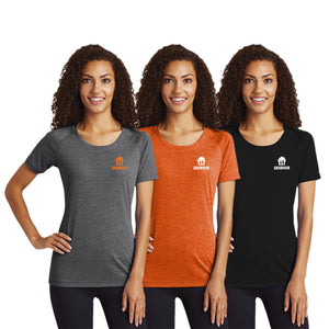 Camiseta de tri-glenden del logotipo pequeño de Grubhub para mujeres