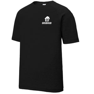 Camiseta de tri-glenden del logotipo pequeño de Grubhub para hombres